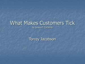 What Makes Customers Tick by Lewis P. Carbone