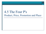 IB1 Ch 4.5 The Four P`s
