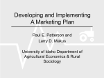 Developing & Implementing A Marketing Plan