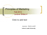 Principles of Marketing-Lecture Slides 4