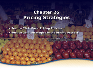 Basic Pricing Policies