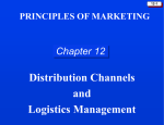 Chapter 13: Distribution Channels and Logistics