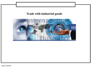 Trade with industrial goods