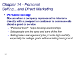Personal Selling…