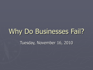 Why Do Businesses Fail?