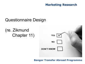 Bangor Transfer Abroad Programme Marketing Research