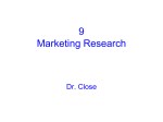 Chapter 9 DSS & Marketing Research