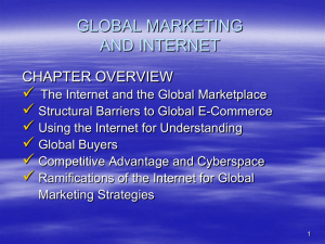ORGANIZING GLOBAL MARKETING EFFORTS Chapter