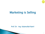 Marketing is Selling