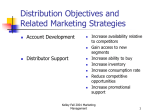 Distribution Objectives and Related Marketing Strategies