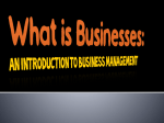 Introduction to Business Studies