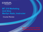 MT 219 Marketing Seminar