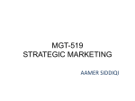 MGT-519 STRATEGIC MARKETING