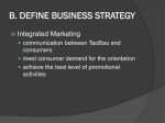 b. define business strategy