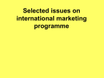 International marketing programme