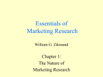 Chapter 1 - Essentials of Marketing Research