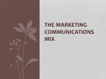 The marketing communications mix