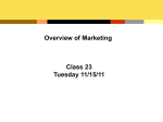 Class 23 11-15 Overview of Marketing Power Point Presentation