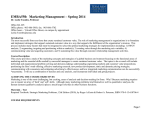 EMBA550:  Marketing Management – Spring 2014
