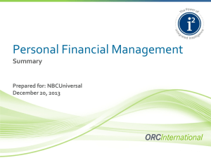 Personal Financial Management Tools