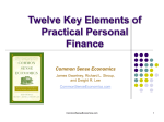 12 Key Elements of Practical Personal Finance