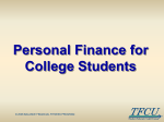 Personal Finance for College Students Use Money Wisely