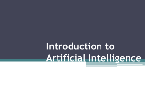 Introduction to Artificial Intelligence