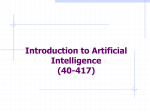 Introduction to Artificial Intelligence