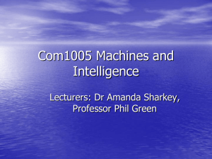 1. Analytical intelligence - Sheffield Department of Computer Science