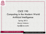 Notes on Artificial Intelligence, used on 2012-02-07