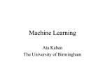Machine Learning - University of Birmingham
