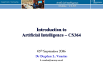 Artificial Intelligence - Department of Computing