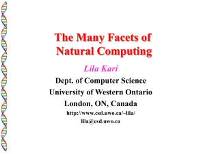 Natural Computing - Computer Science