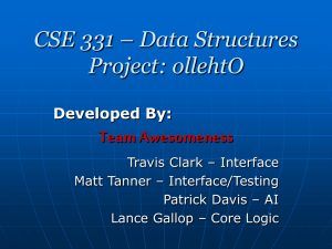 CSE 331 – Data Structures Project: ollehtO Developed By