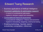 Research Profile, Edward Tsang
