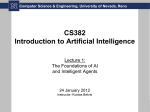 CS382 Introduction to Artificial Intelligence