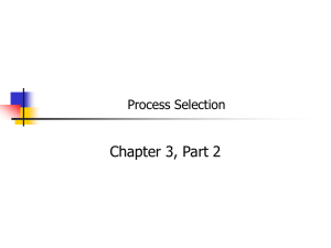 Process Selection