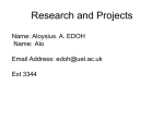 Research and Projects - Personal Home Pages (at UEL)