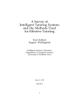 A Survey of Intelligent Tutoring Systems and the Methods Used for Effective Tutoring