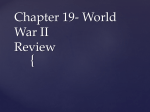 Chapter 19- World War II Review