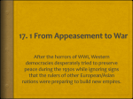 17. 1 From Appeasement to War