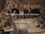 The Significance of El Alamein - European and Middle Eastern