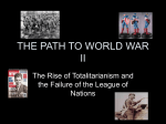 THE PATH TO WORLD WAR II