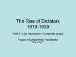 The Rise of Dictators 1919-1939