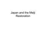 Japan and the Meiji Restoration