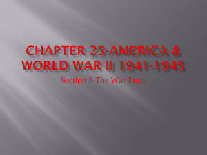 Chapter 25-America & World War II 1941-1945