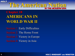 CHAPTER 27 AMERICANS IN WORLD WAR II