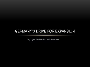 Germany’s Drive for Expansion - Mr. Dizel's Online Classroom