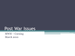 Post War Issues