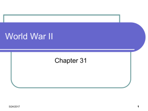 World War II - Mr. Darby's History
